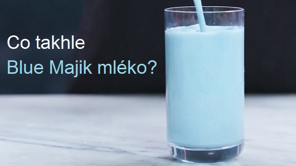 A takto vypadá Blue Majik v mléce.