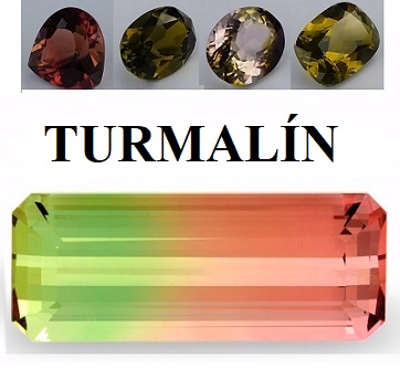 Turmalín může mít opravdu hodně barev. Časté jsou u turmalínu i kombinace různých barev.