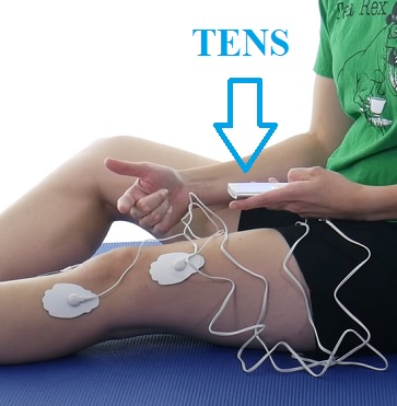 Transkutánní elektrická nervová stimulace (TENS) je aplikace elektrického proudu přes pokožku, která dráždí nervové kmeny a vlákna, což vede ke zmírnění bolesti.