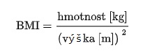 Výpočet BMI