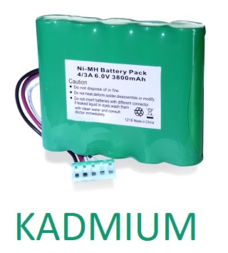 Kadmium se nejčastěji používá při výrobě nikl-kadmiových dobíjecích baterií